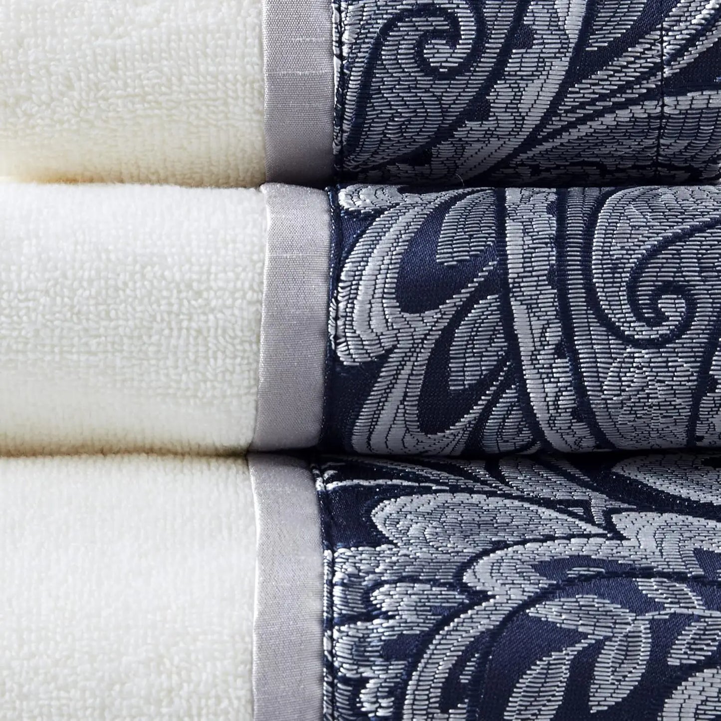 Luxury 100% Cotton Bath Towel Set - Highly Absorbent, Quick Dry, Jacquard Paisley Design for Hotel & Spa Quality Decor