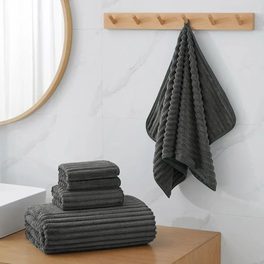 Large Bath Towel Set of 6 40x80,Oversized Bath Sheet Super Soft Highly Absorbent Microfibers Quick Dry Luxury Shower Towel for B