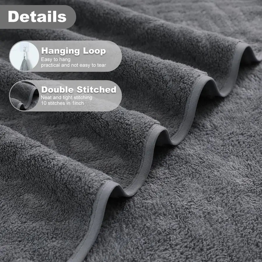 18Piece Bath Towel Set, Include 6 Bath Towel Sheets, 6 Hand Towels and 6 Washcloths Highly Absorbent Quick Dry 100 Microfiber